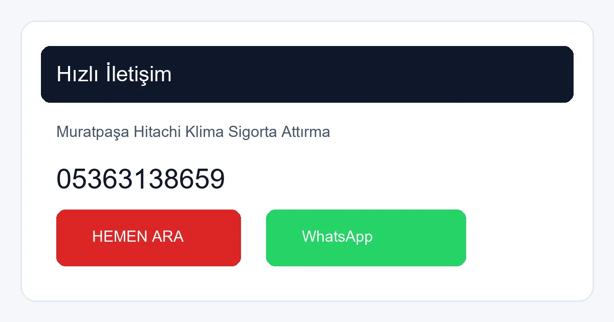 Muratpaşa Klima Servisi Çağrı Merkezi